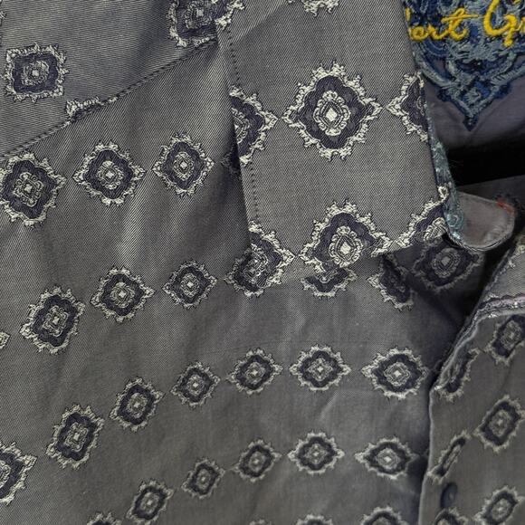 Robert Graham Long Sleeve Shirt - Classic Fit - M embroidered geometric Print - Picture 4 of 4